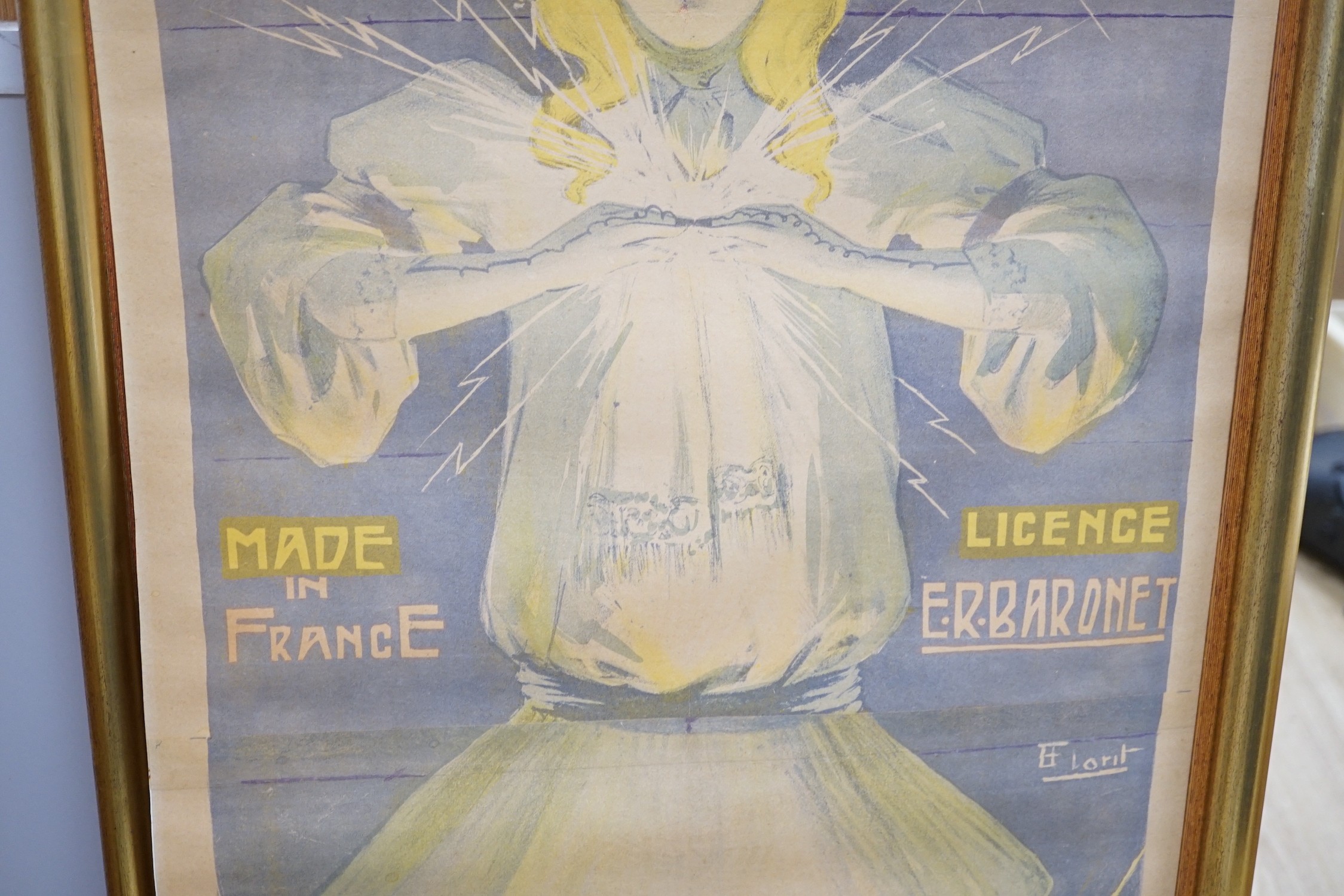 An Henri Florit poster for '?Auto-Girl?, Perfecta, Veritable, La Plus Jolie', Imprimerie Petit, 120 x 44 cm